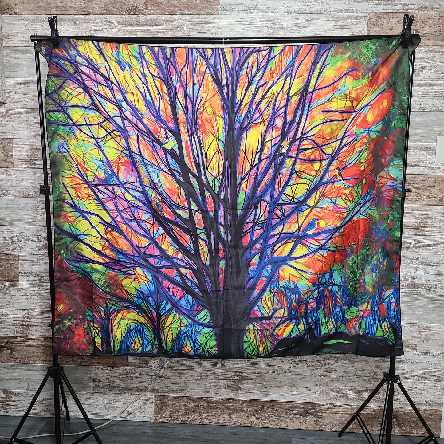 Psychedelic Forest Tapestry