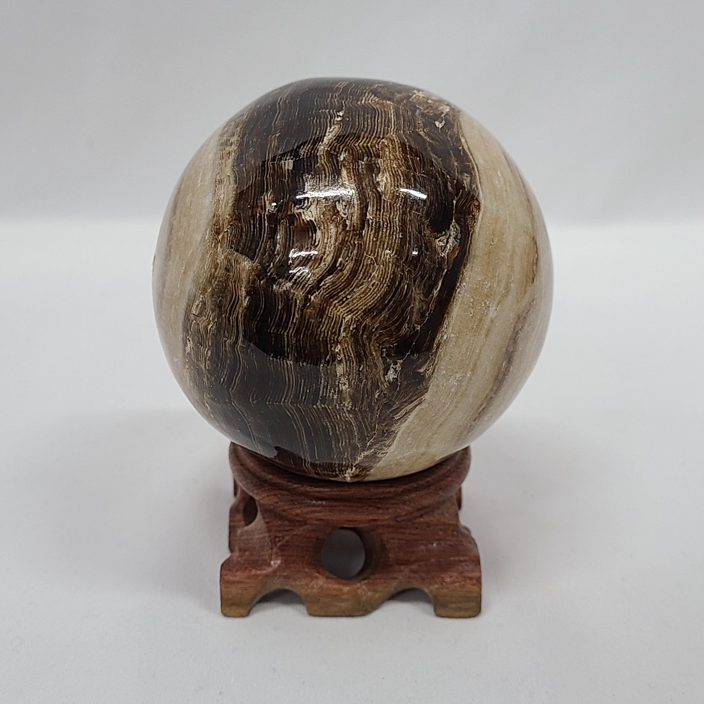 Chocolate Calcite Sphere