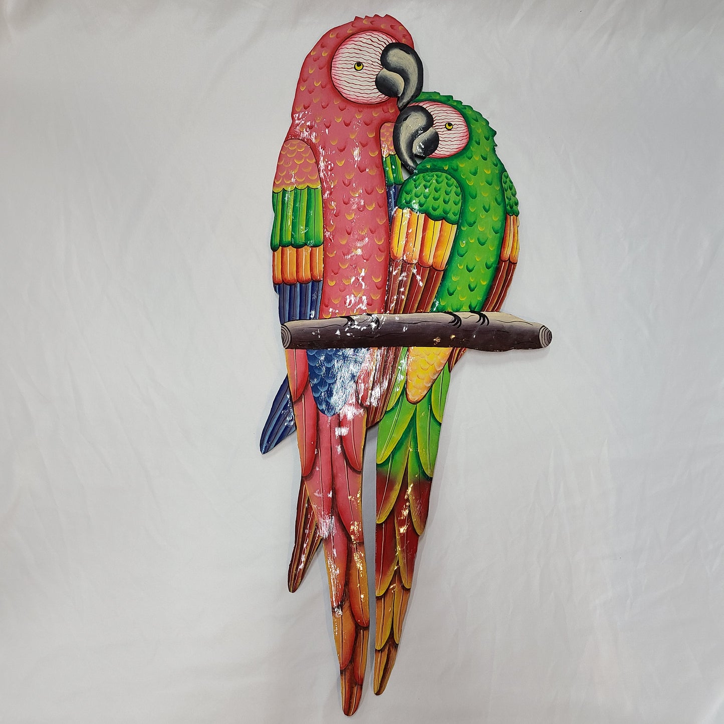 Two Parrots Art (Pink/Green)