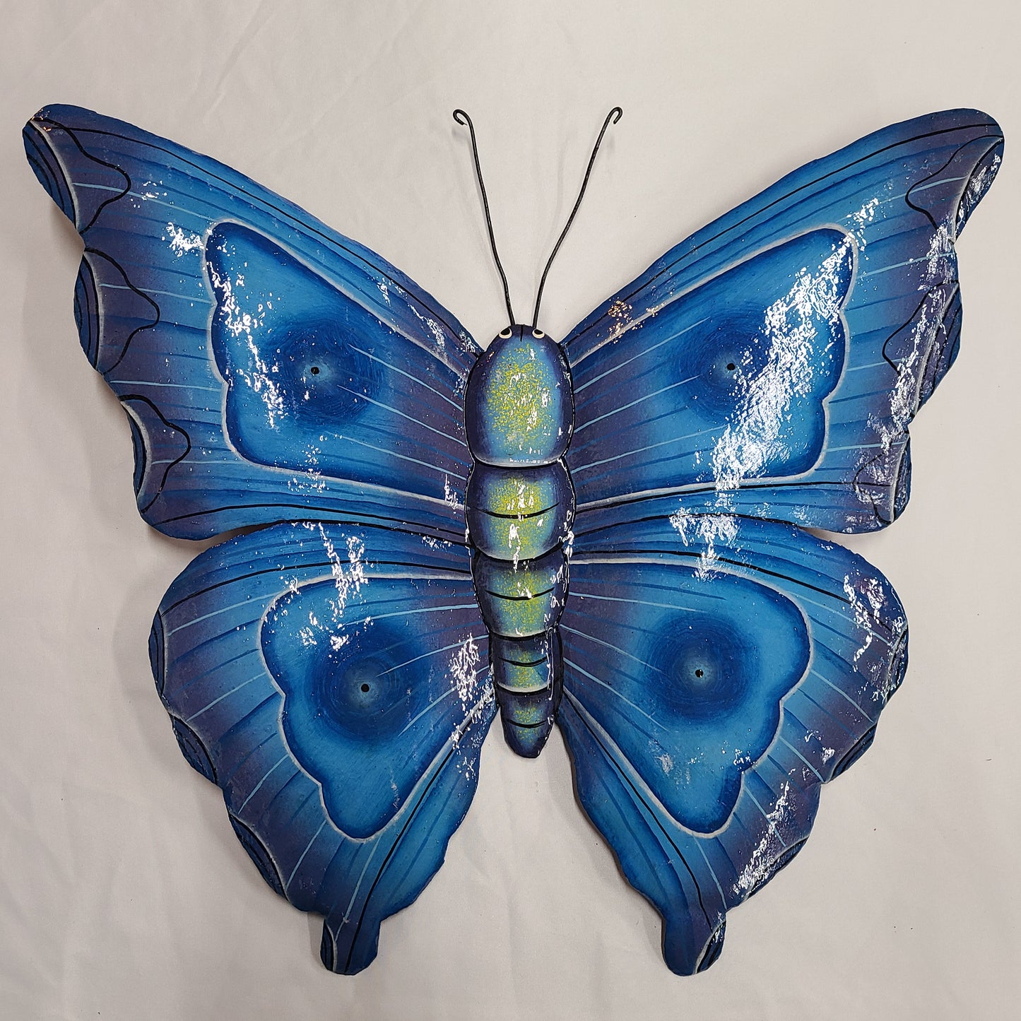 Large Butterfly Art (Dark Blue/Blue/Yellow)