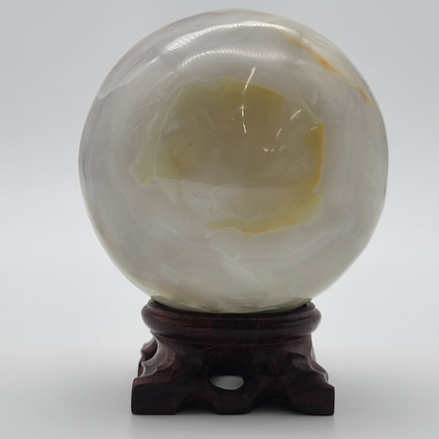 Pink Banded Calcite Sphere