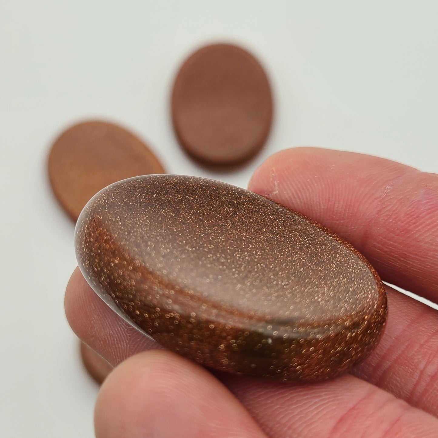 Red Goldstone Worry Stone