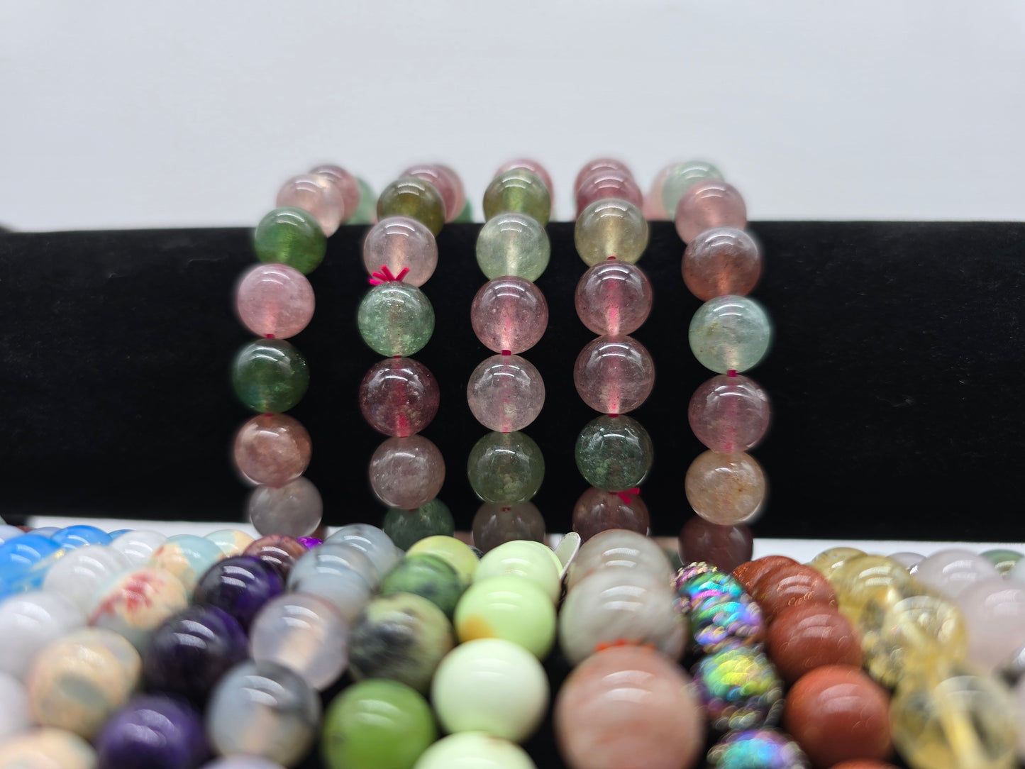 Lepidochrosite Green & Pink Bracelet