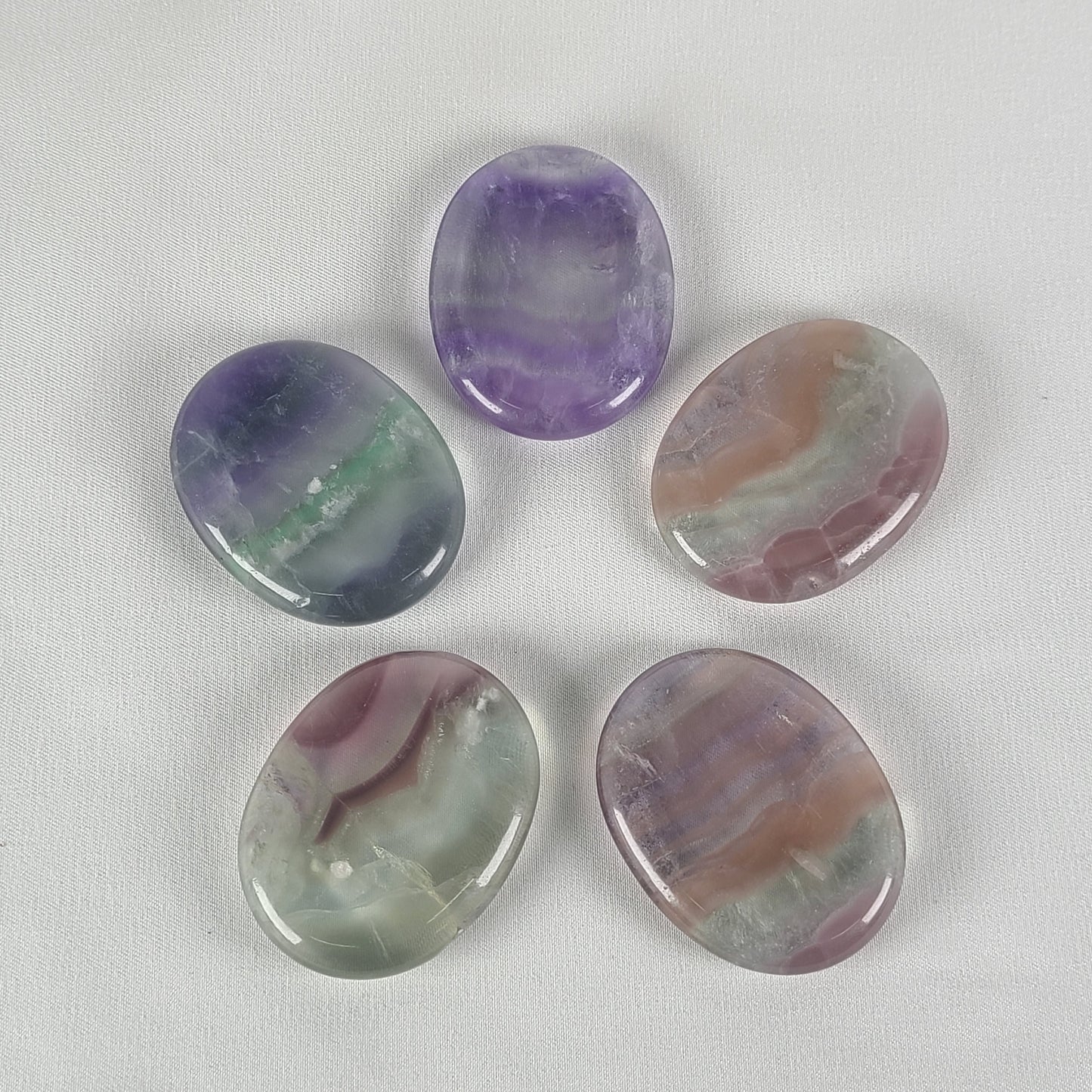 Rainbow Fluorite Worry Stone