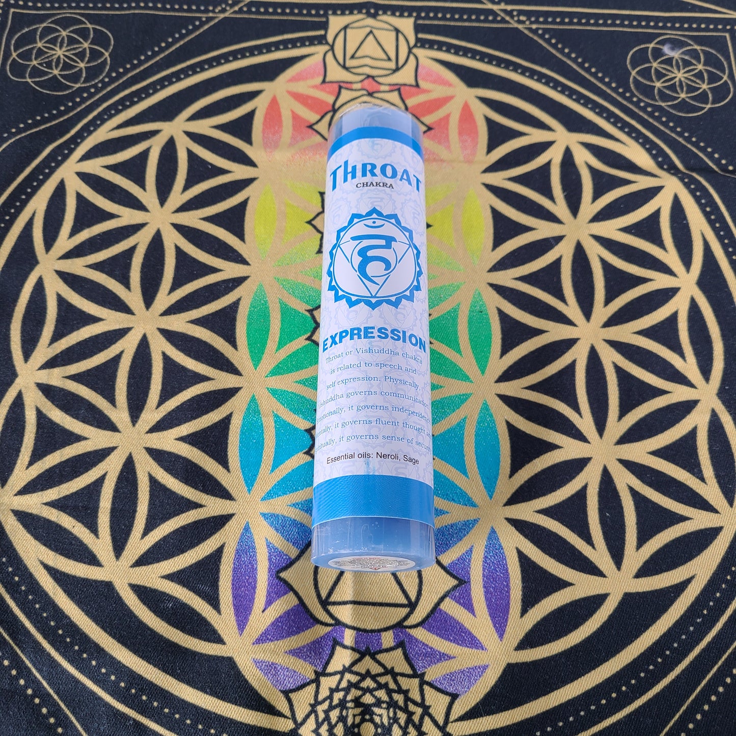 7" Throat Chakra Candle