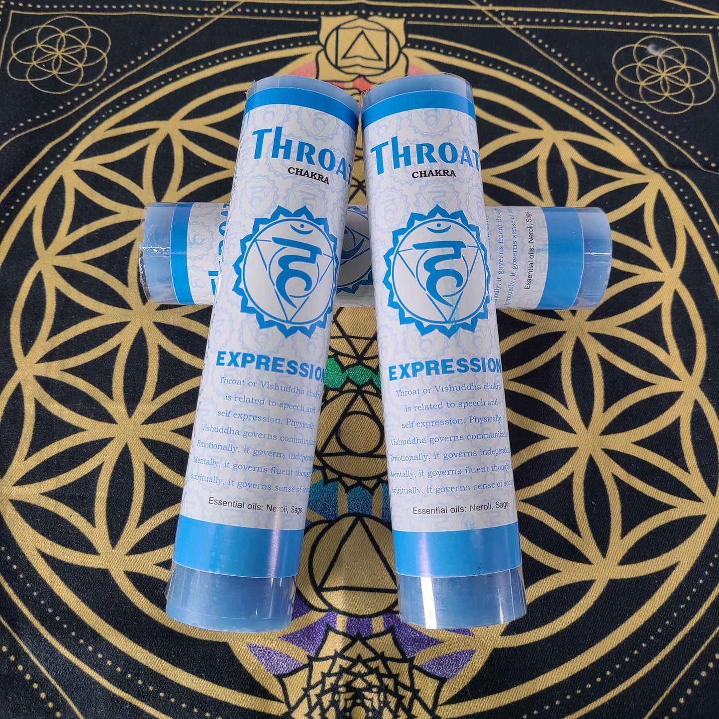 7" Throat Chakra Candle