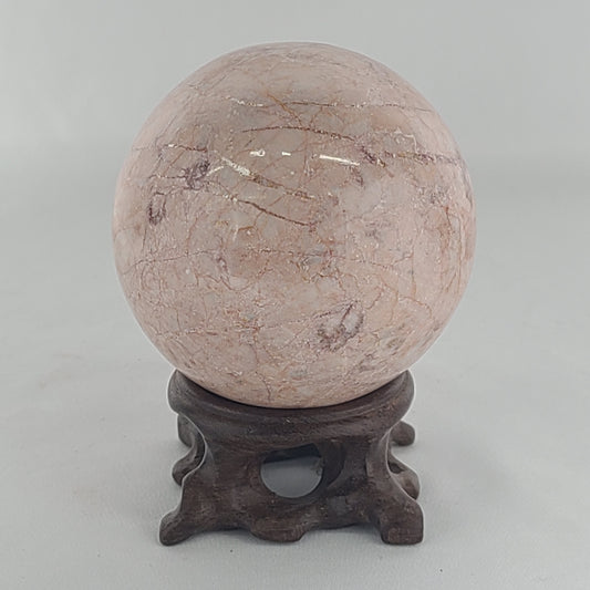 Strawberry Calcite Sphere
