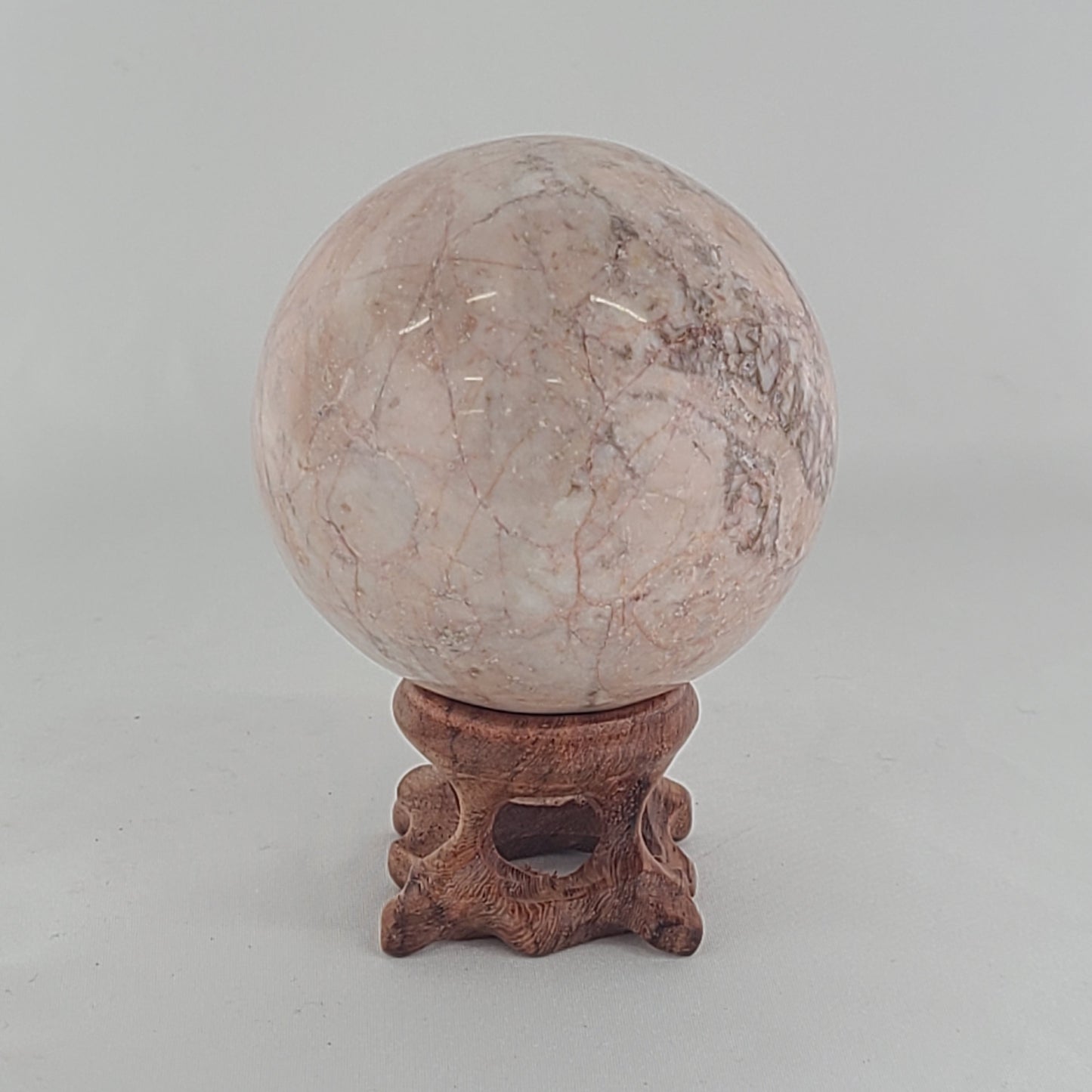 Strawberry Calcite Sphere