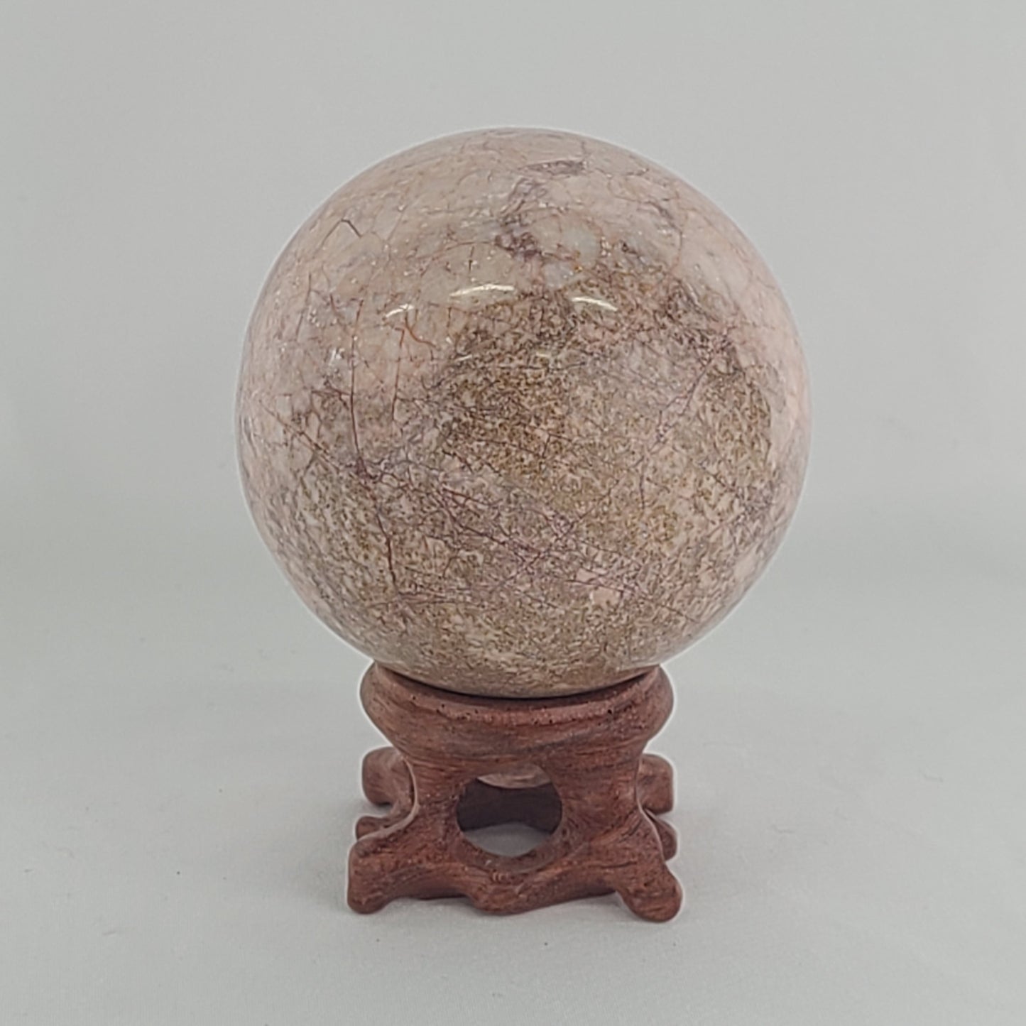 Strawberry Calcite Sphere