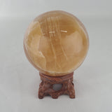 Honey Calcite Sphere