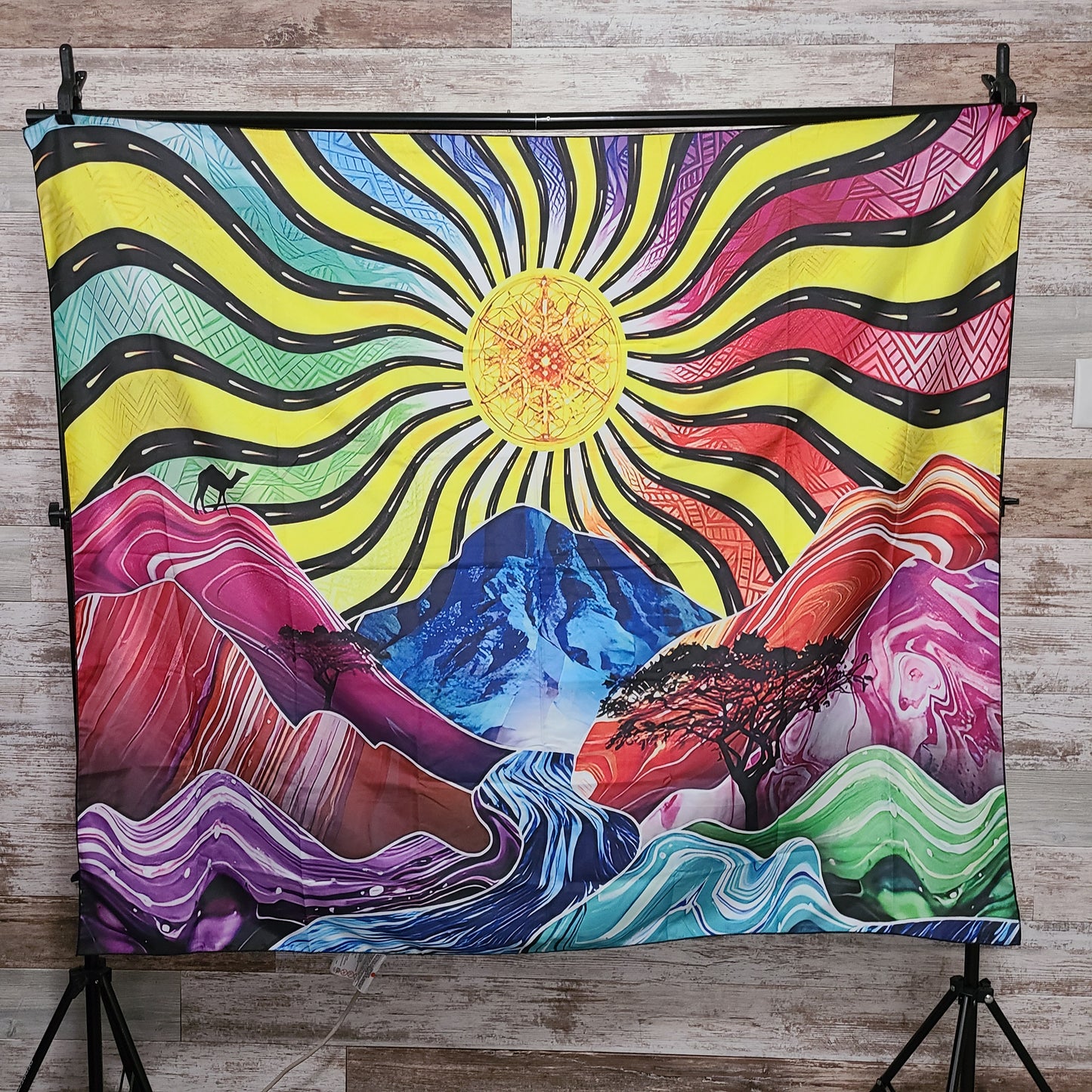 Psychedelic Nature Landscape Tapestry