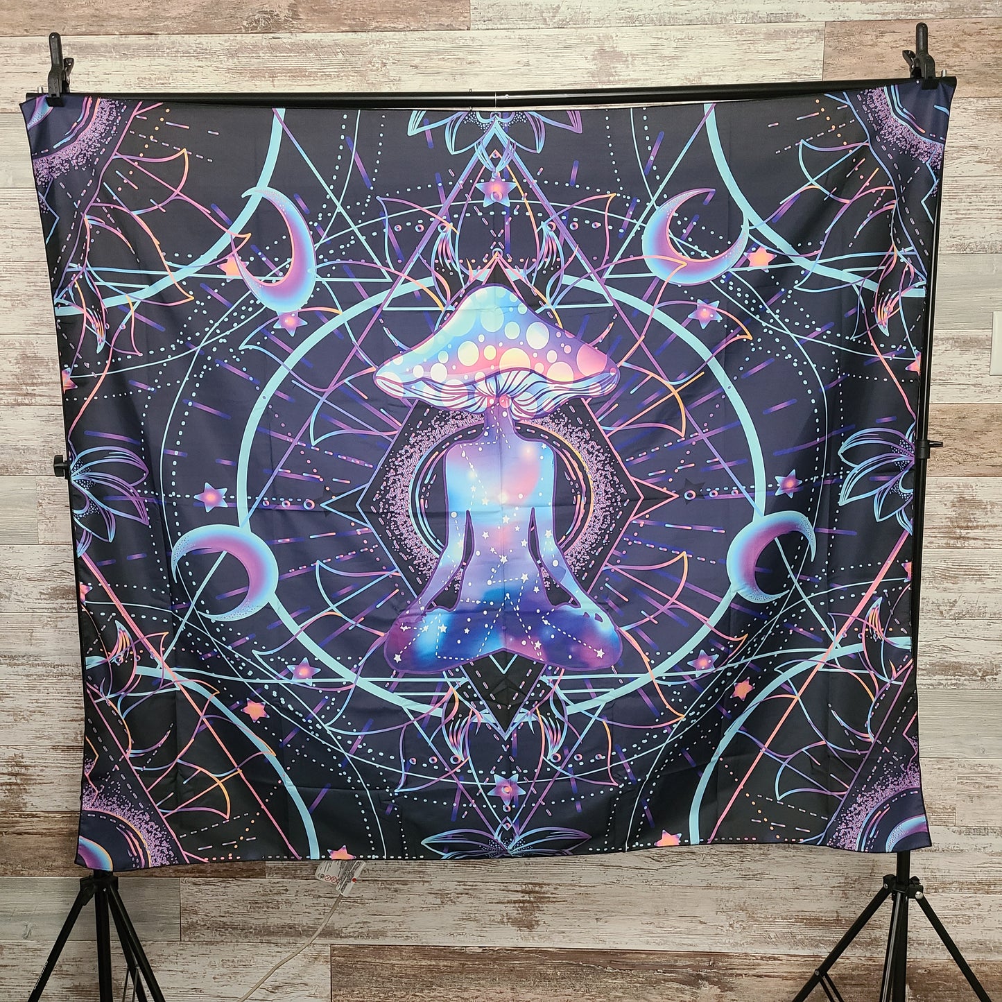 Psychedelic Mushroom Head Tapestry