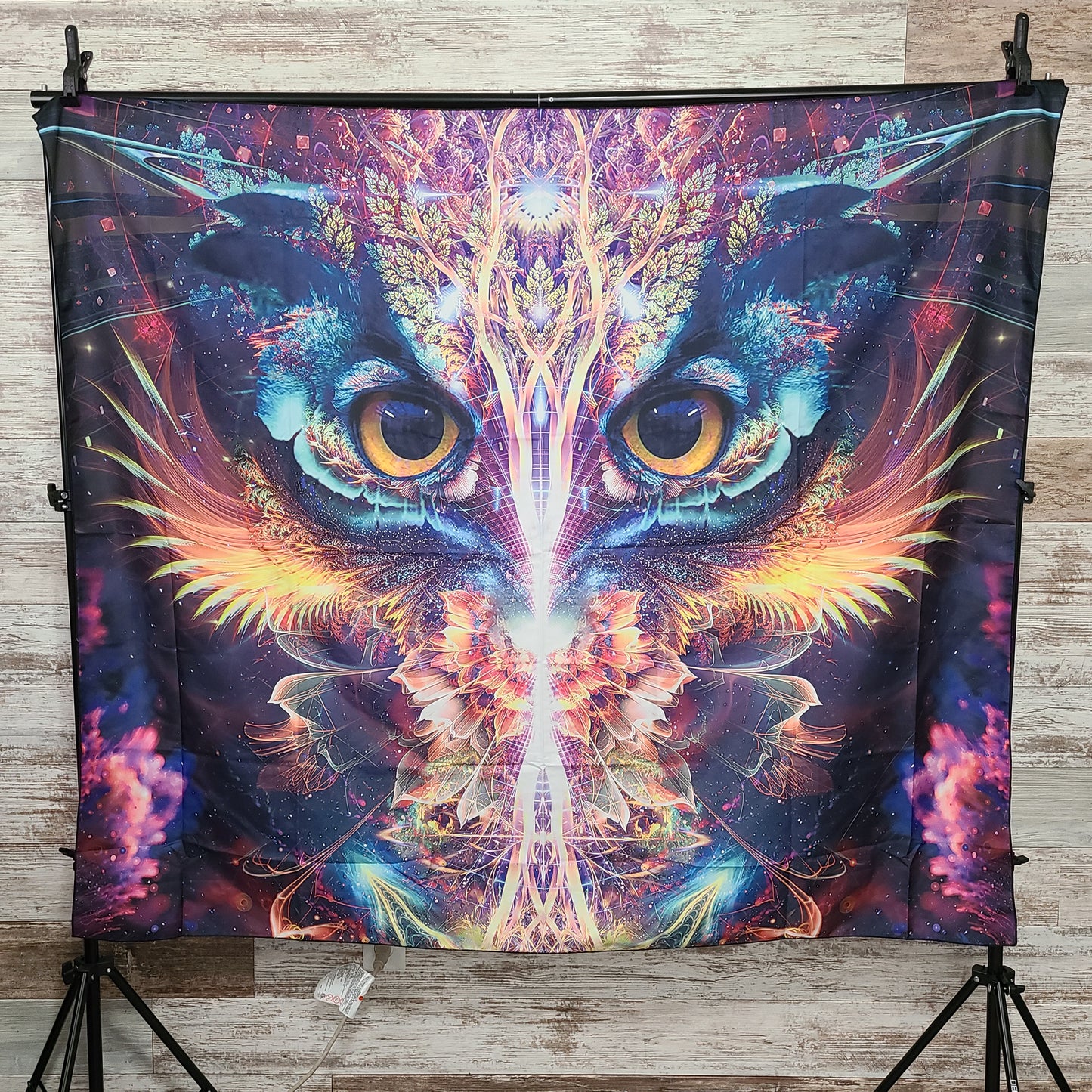 Psychedelic Owl Tapestry