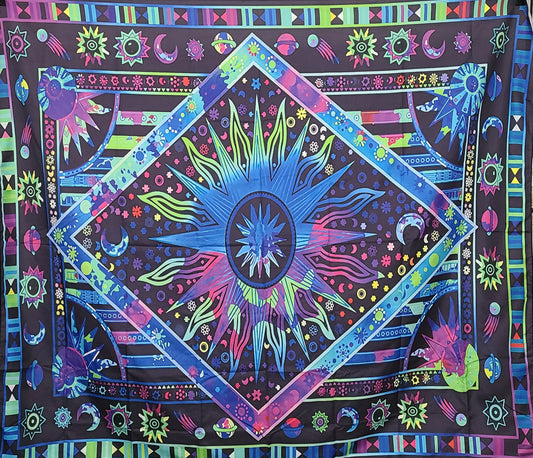 Psychedelic Sun Tapestry