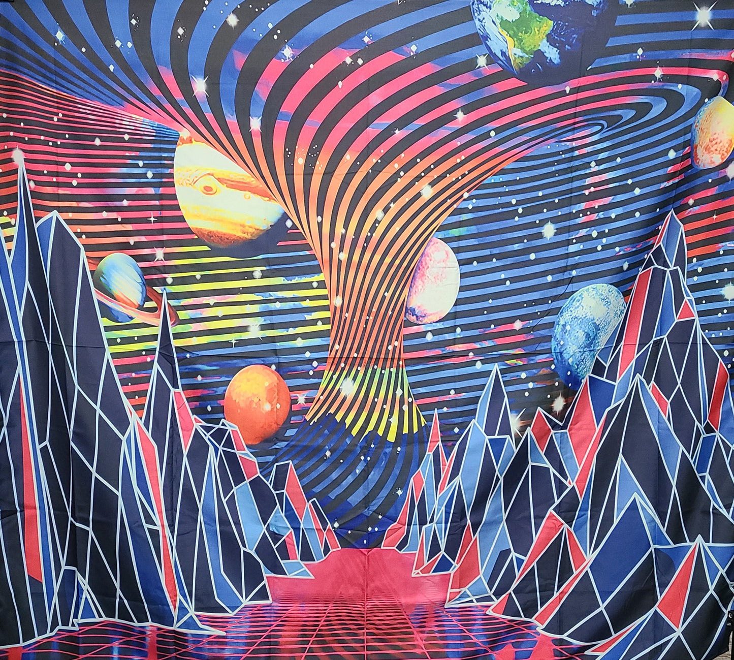 Trippy Mountains Tapestry