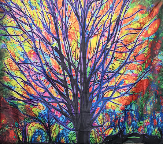 Psychedelic Forest Tapestry