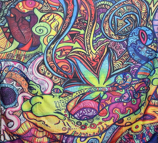 Psychedelic Snail Tapestry