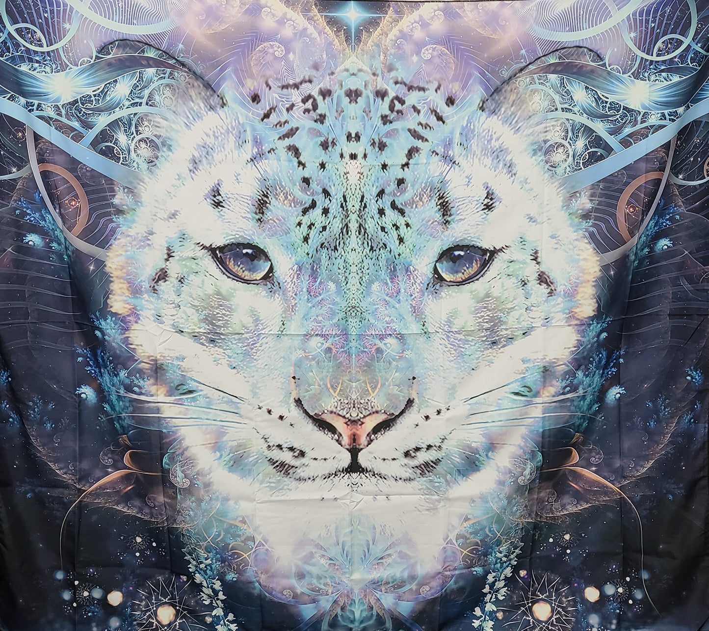 Psychedelic Snow Leopard Tapestry