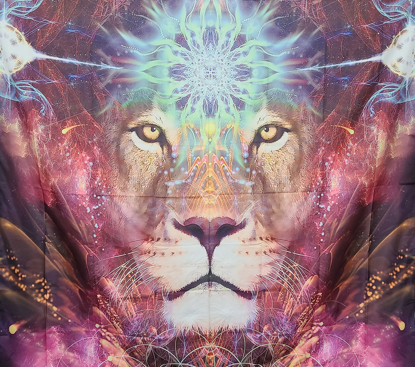 Psychedelic Lion Tapestry