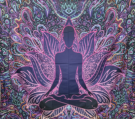 Psychedelic Meditation Tapestry