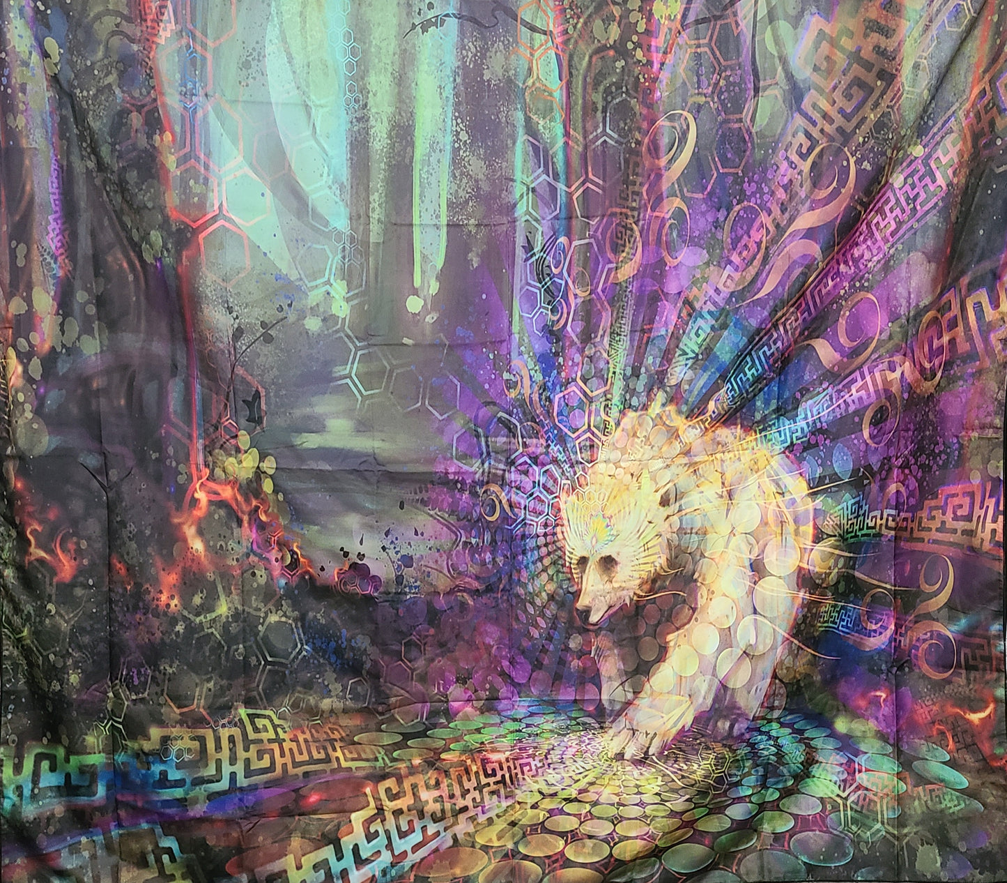 Psychedelic Bear Tapestry