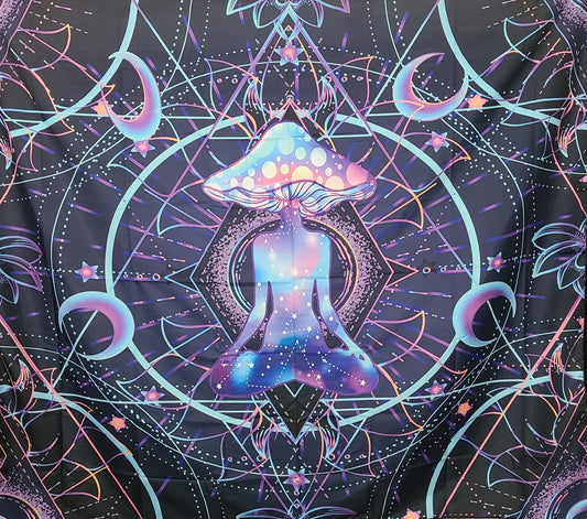 Psychedelic Mushroom Head Tapestry