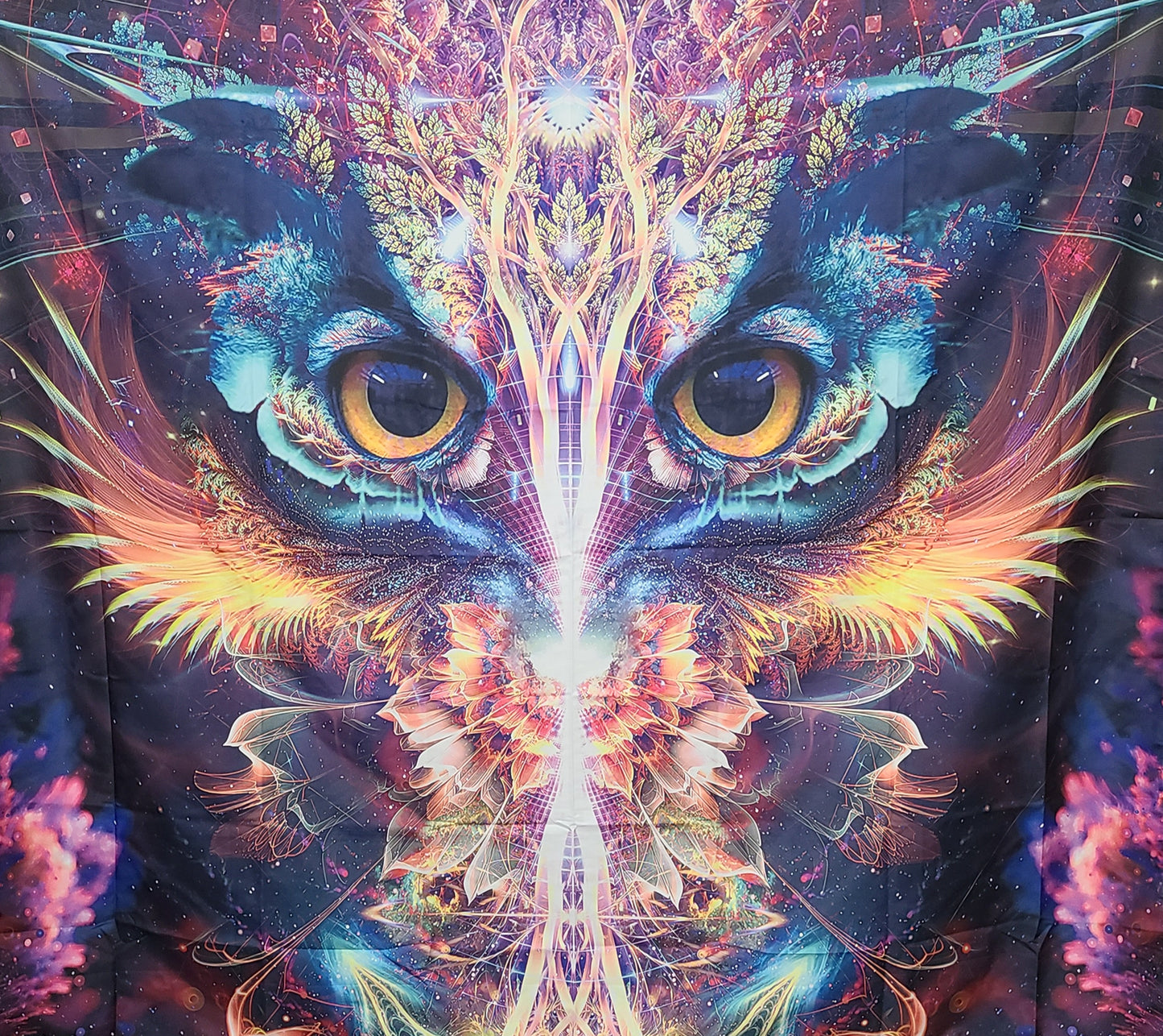 Psychedelic Owl Tapestry