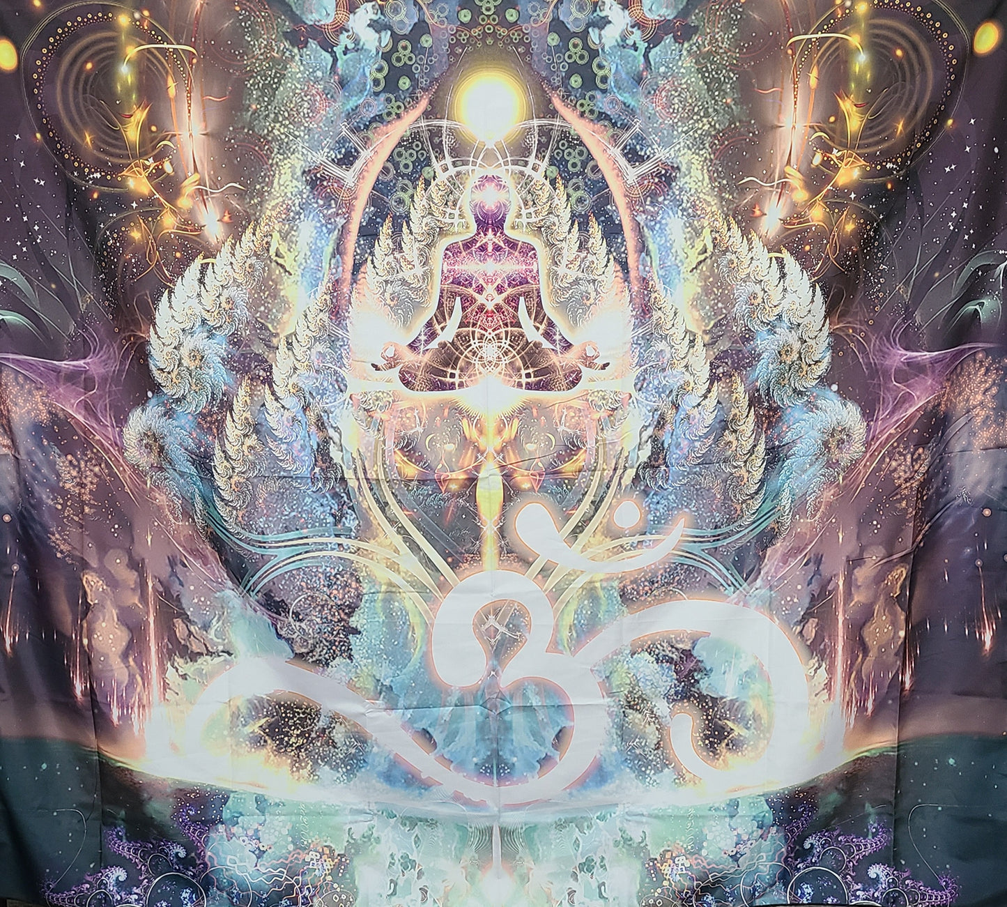 Trippy Om Symbol Tapestry