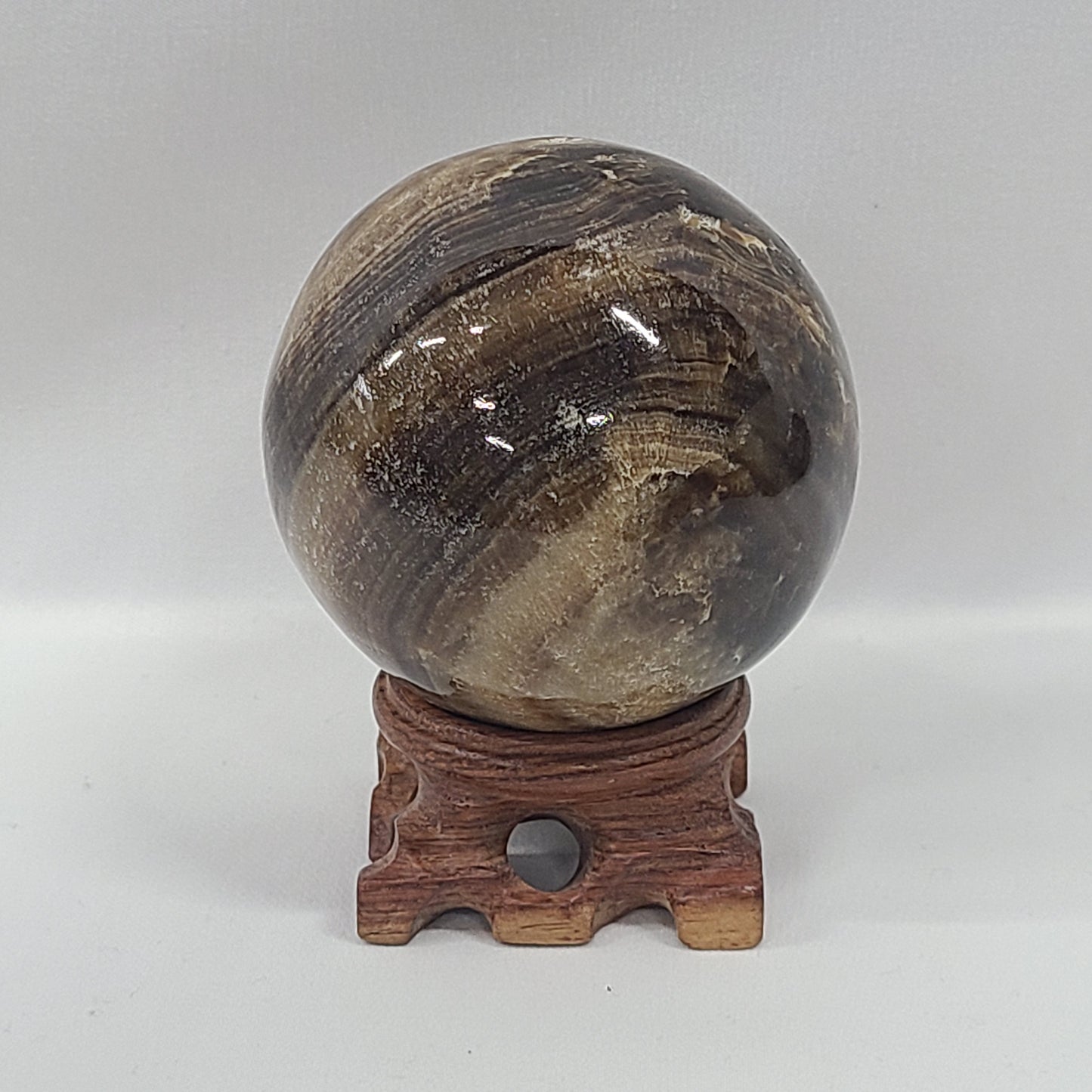 Chocolate Calcite Sphere