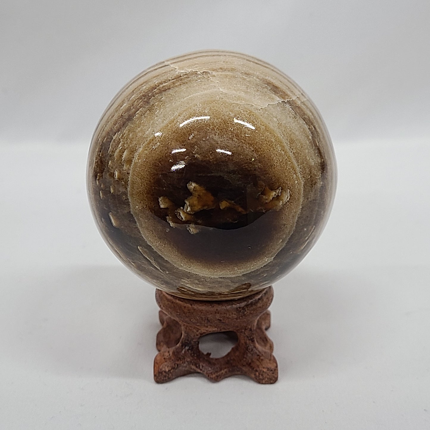 Chocolate Calcite Sphere
