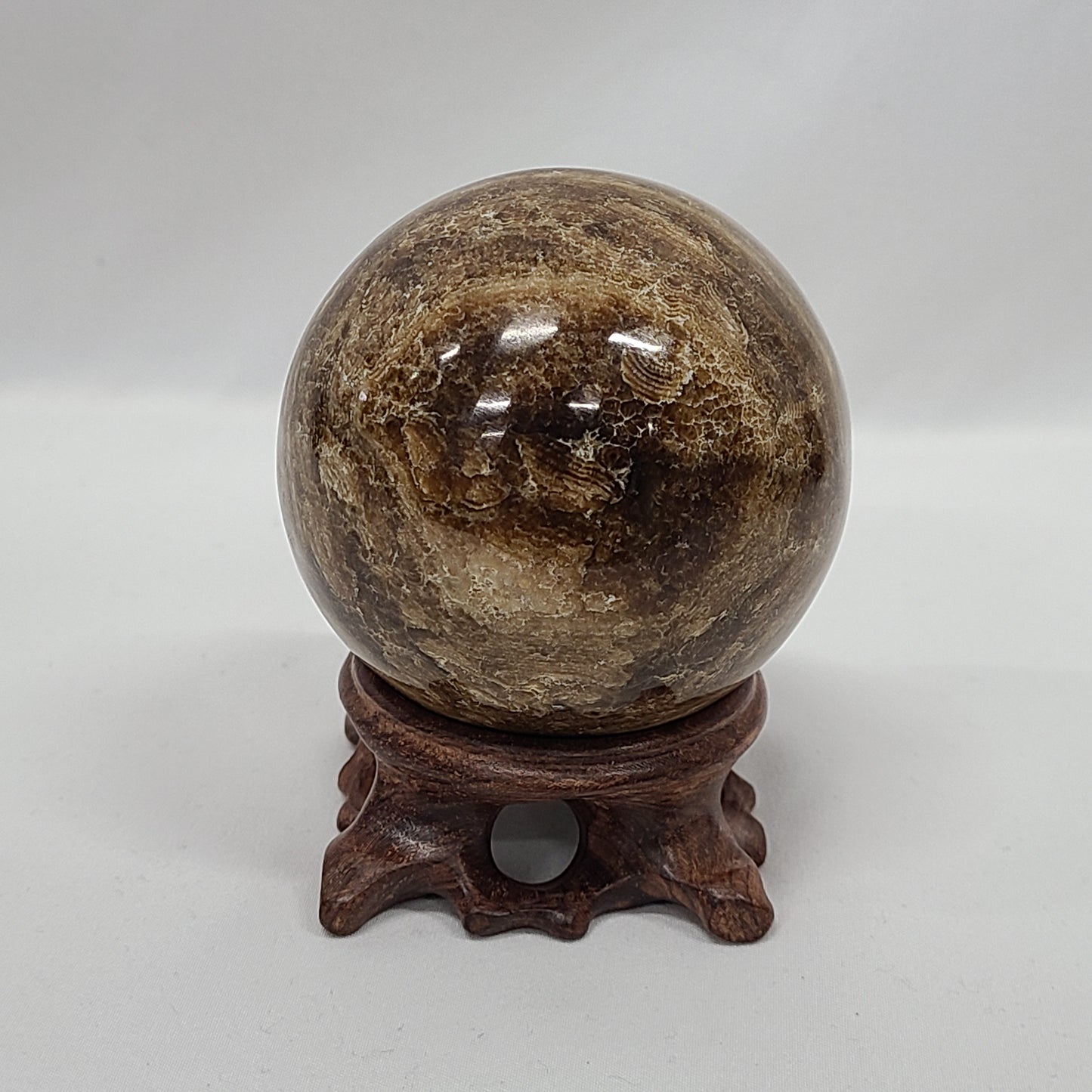 Chocolate Calcite Sphere