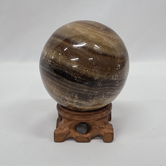 Chocolate Calcite Sphere