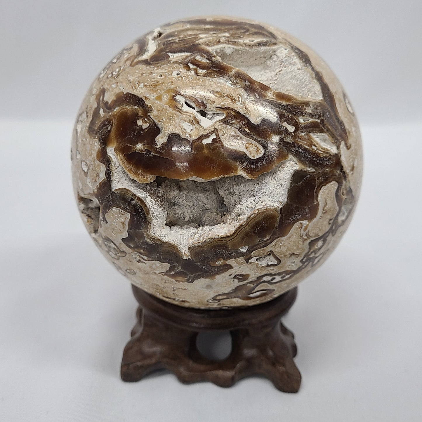 Chocolate Calcite Sphere