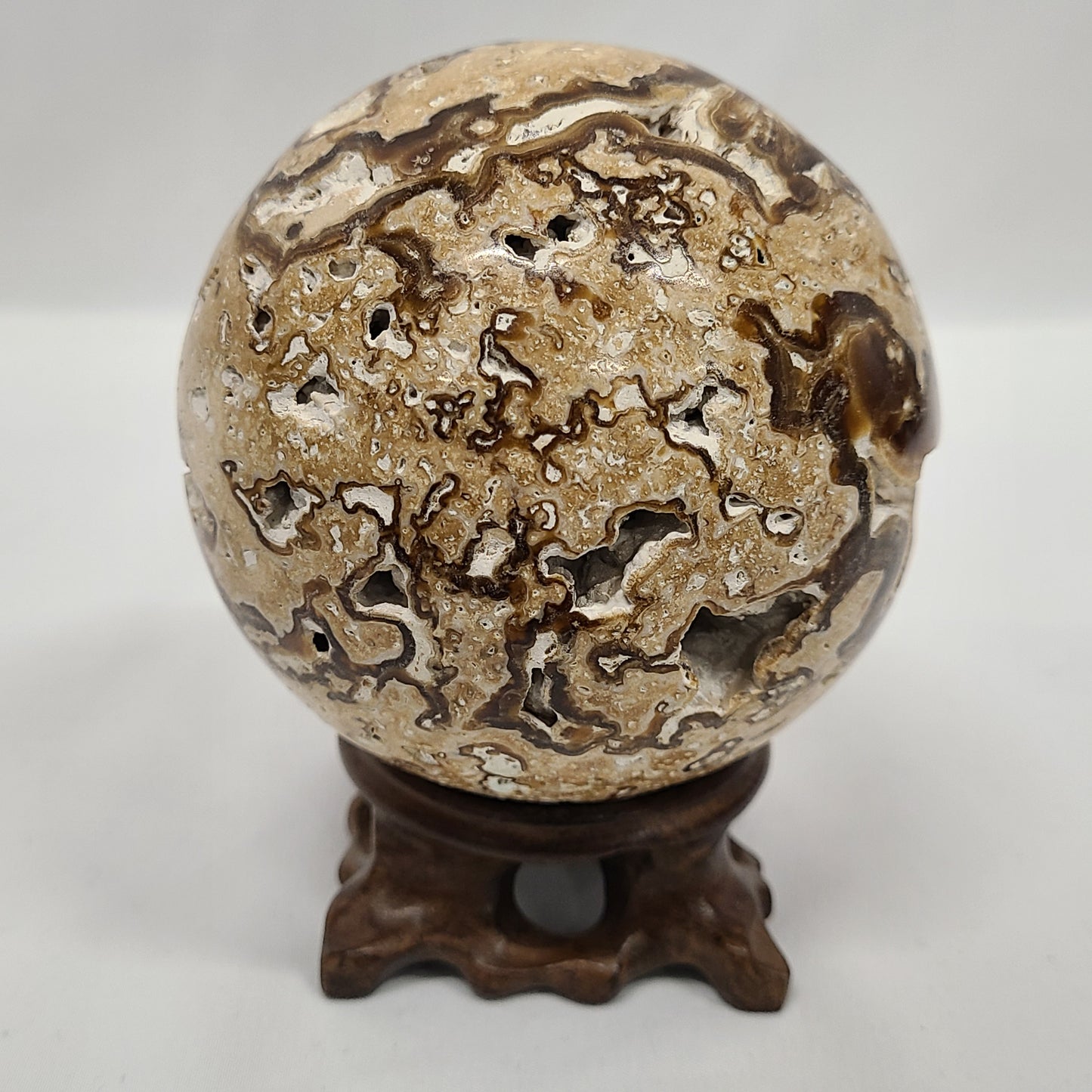 Chocolate Calcite Sphere