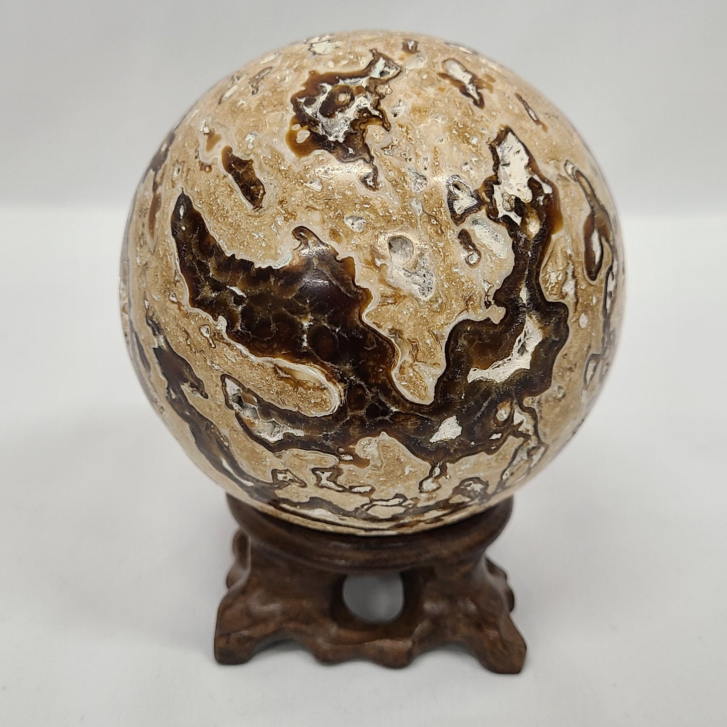Chocolate Calcite Sphere