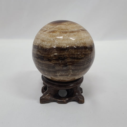 Chocolate Calcite Sphere
