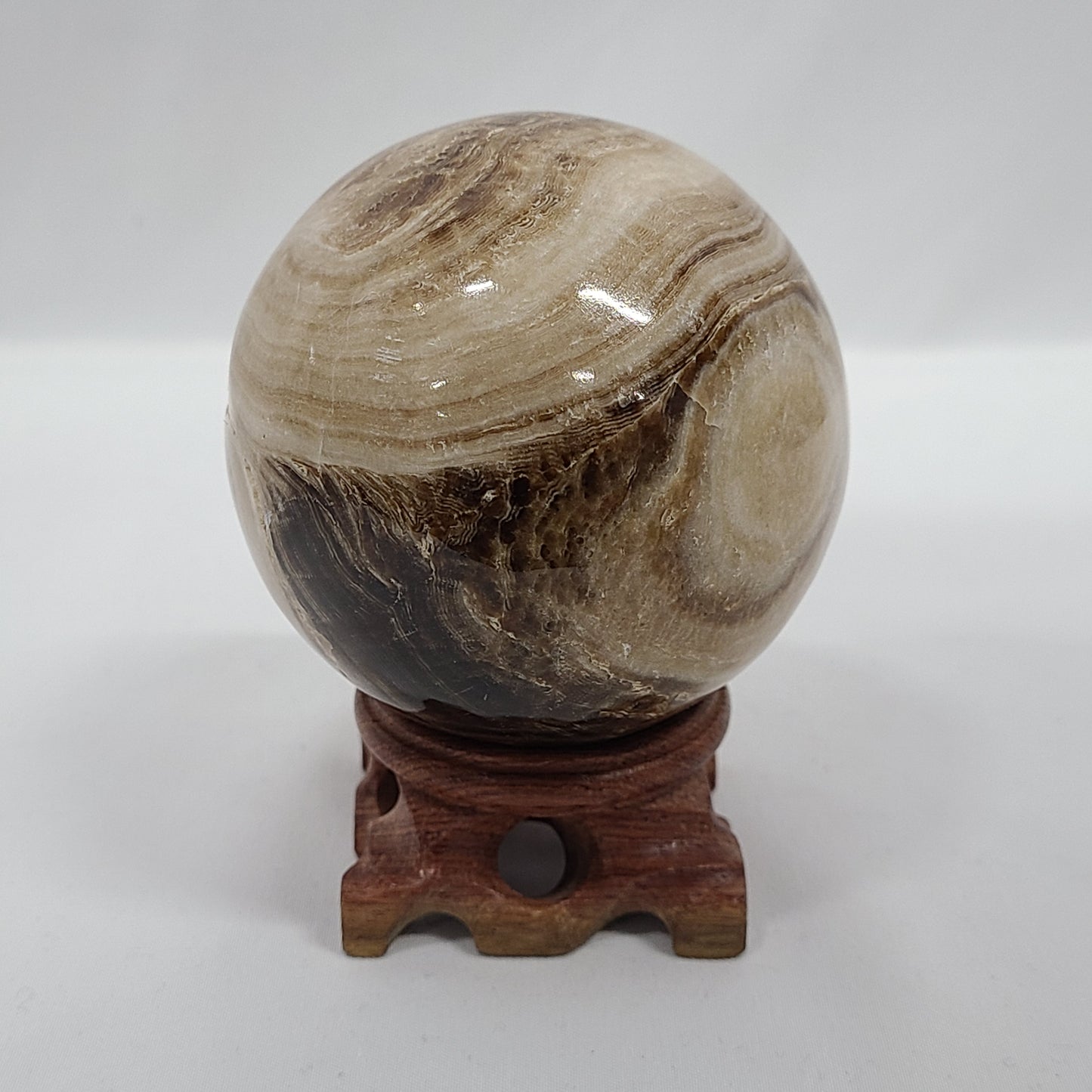 Chocolate Calcite Sphere