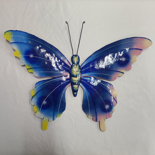 Butterfly Art (Dark Blue/Yellow/Pink)