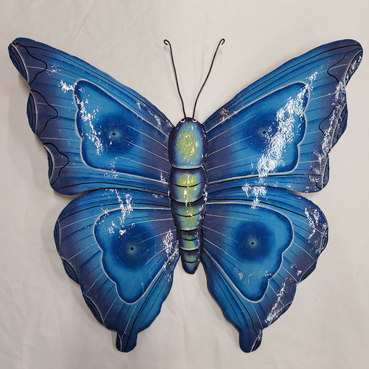 Large Butterfly Art (Dark Blue/Blue/Yellow)
