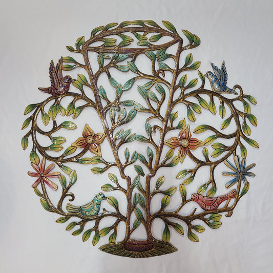 Drum Shaped Tree Art
