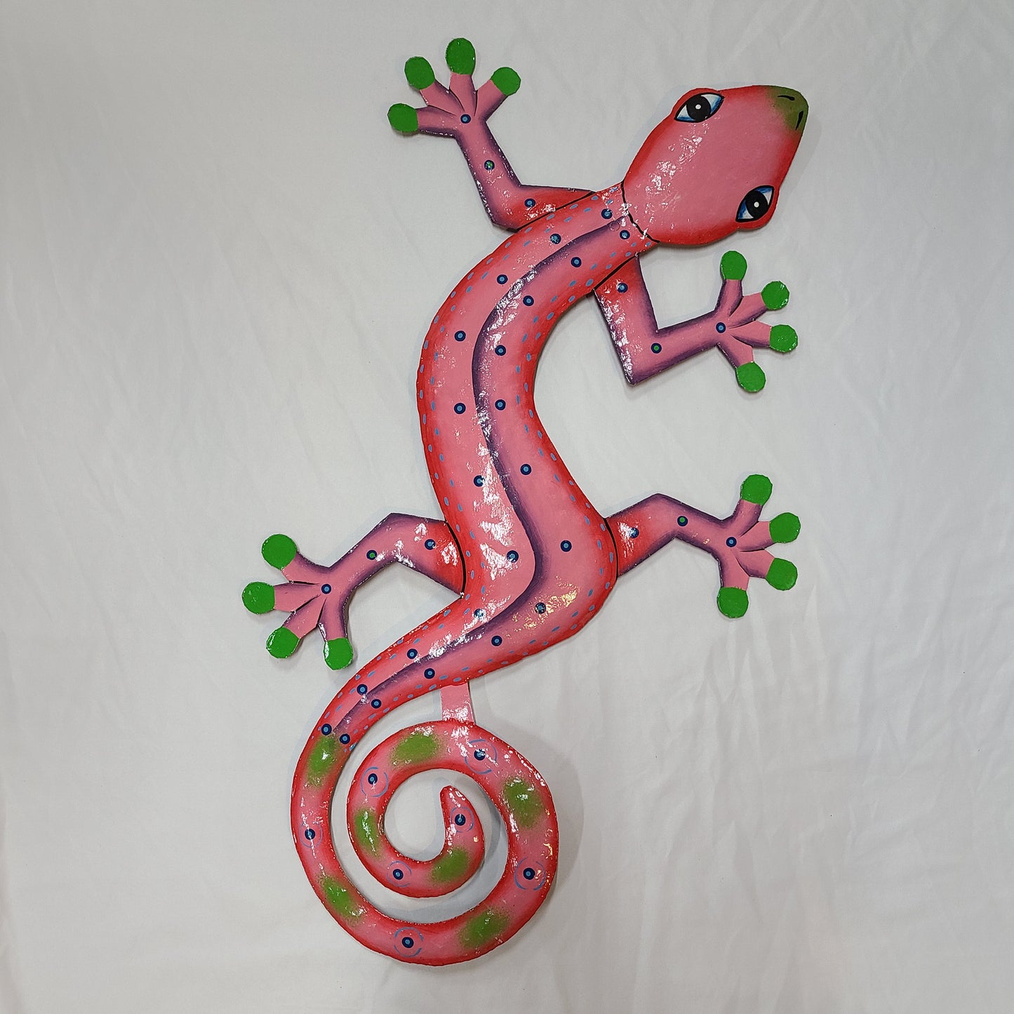 Large Lizard Art (Pink/Green Head)