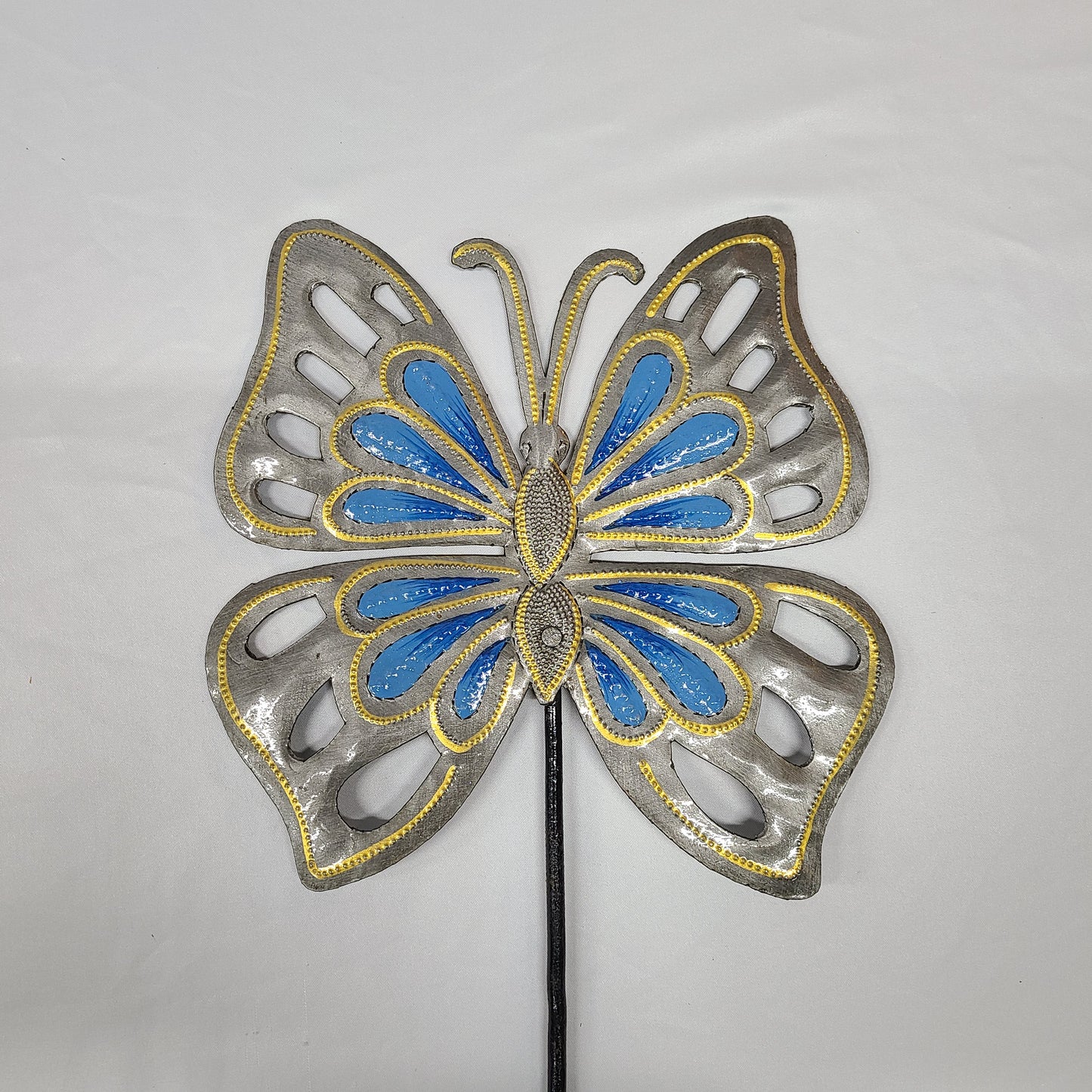 Open Wing Butterfly Art (Blue)