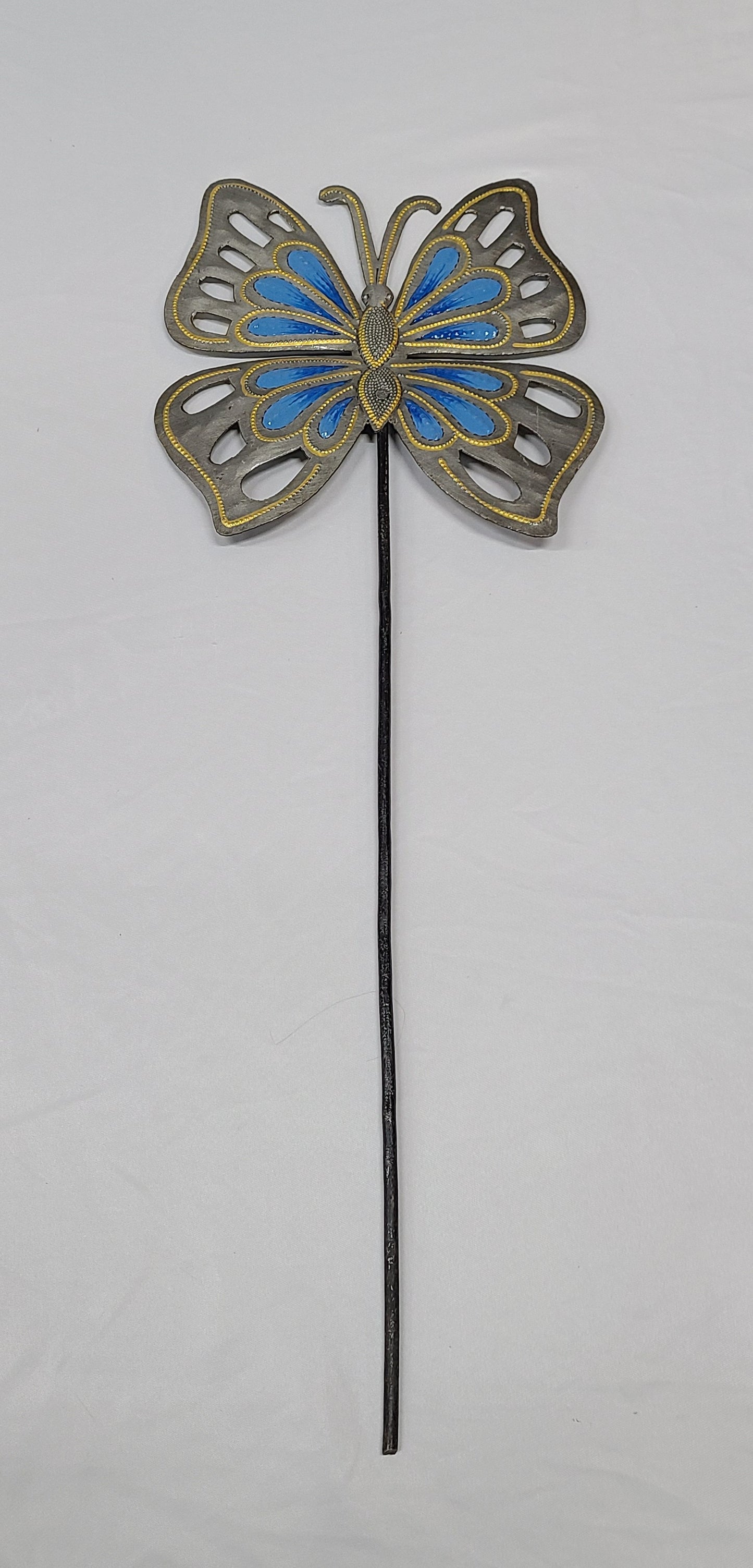 Open Wing Butterfly Art (Blue)