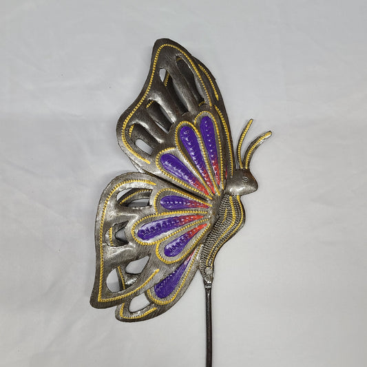 Closed Wing Butterfly Art (Purple/Red)