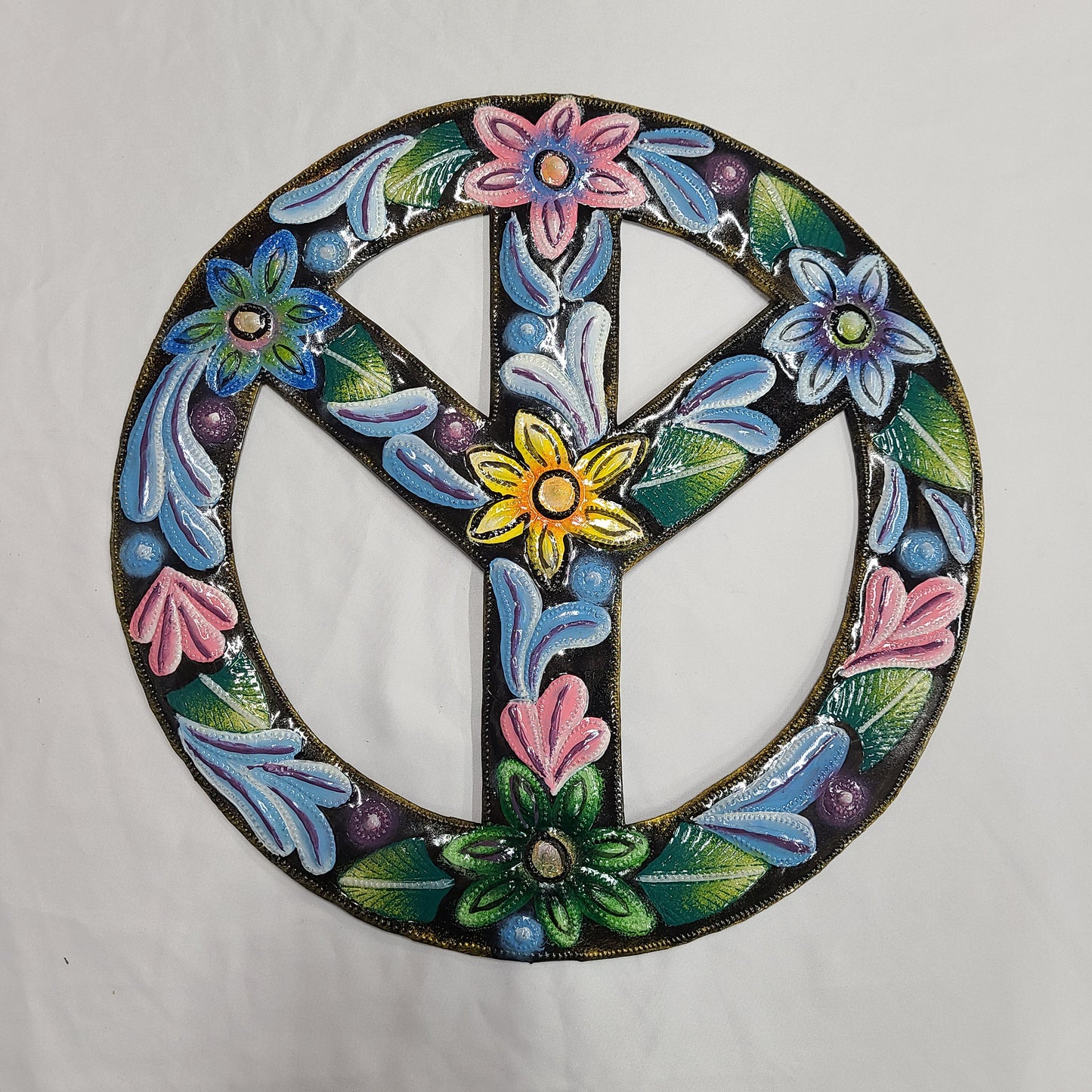 Peace Sign Art (Black/Gold)