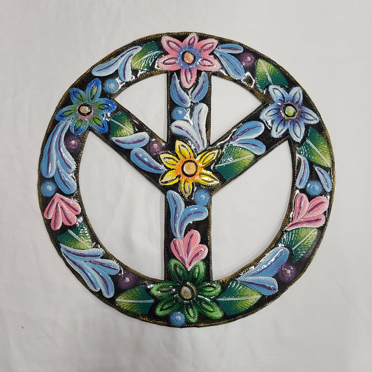 Peace Sign Art (Black/Gold)
