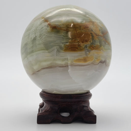 Pink Banded Calcite Sphere