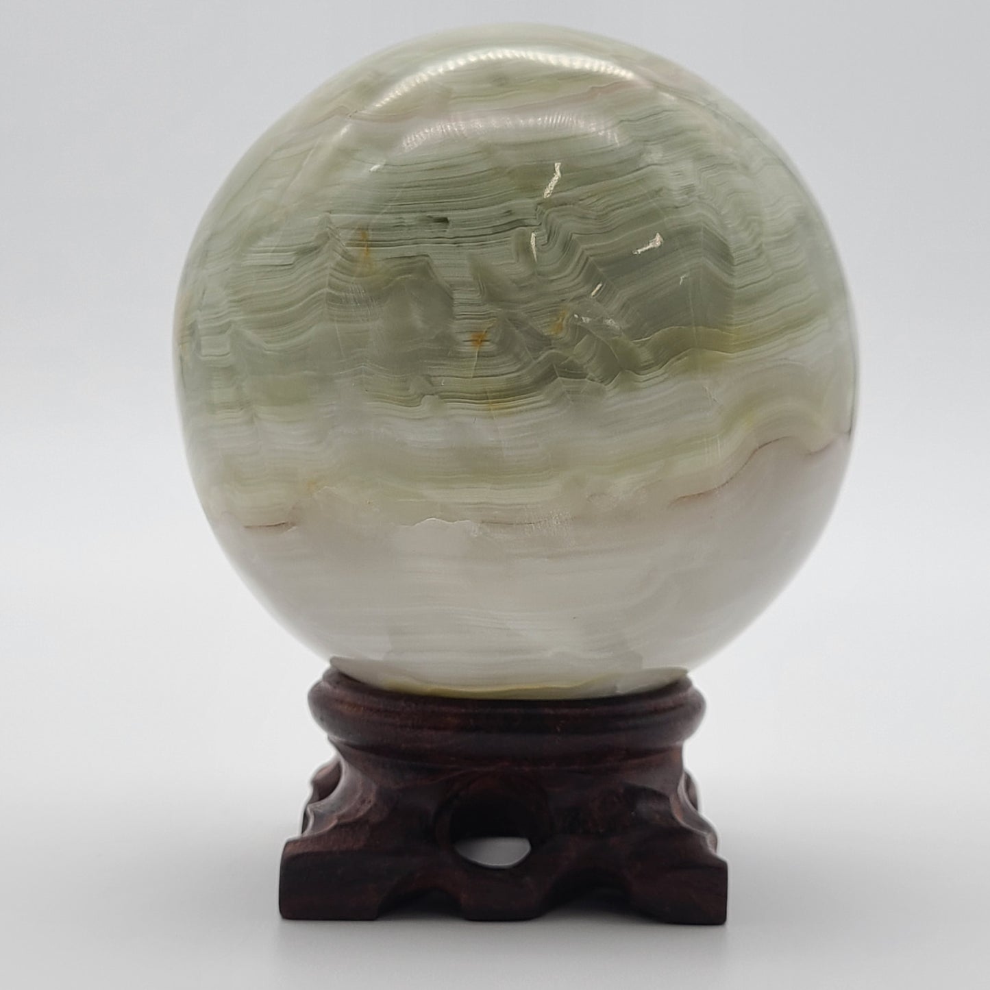 Pink Banded Calcite Sphere