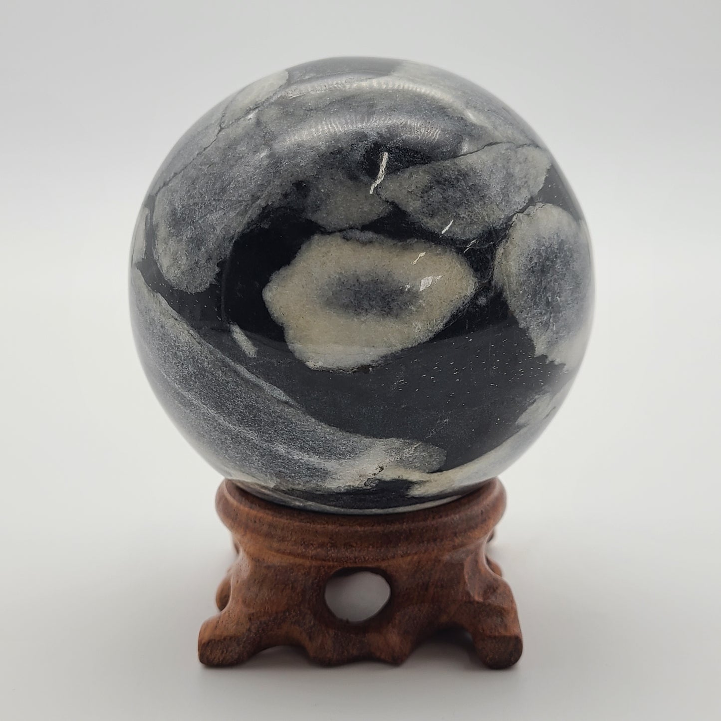 Shell Jasper Sphere