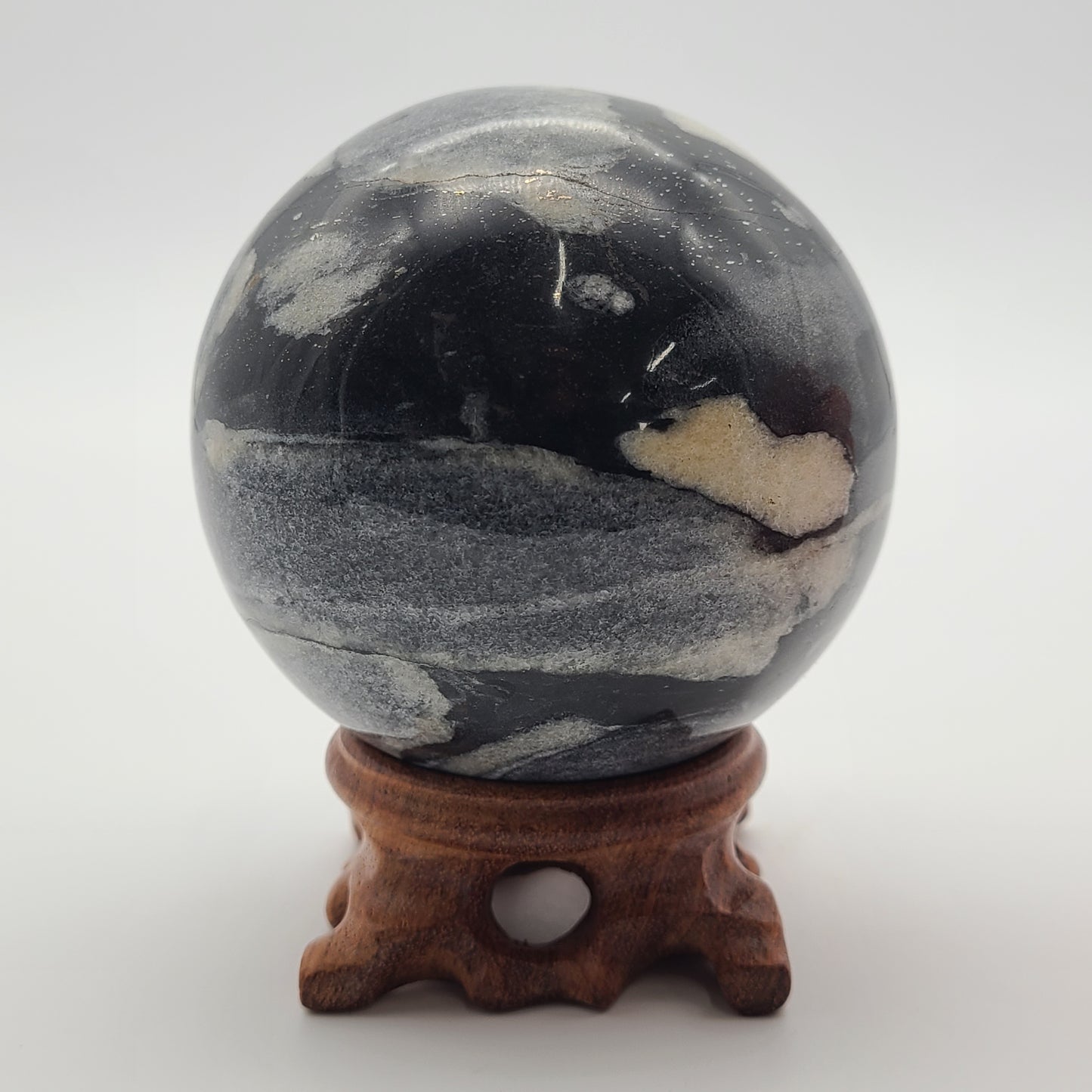Shell Jasper Sphere